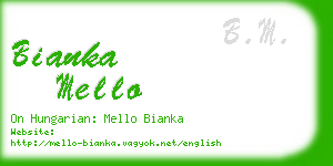 bianka mello business card